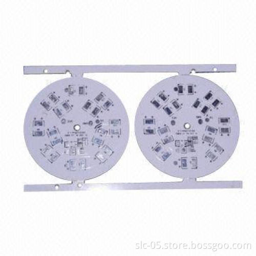 Single-side aluminum PCBs with 1.2mm board thickness and 35um copper thickness for LED